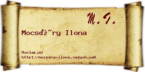 Mocsáry Ilona névjegykártya